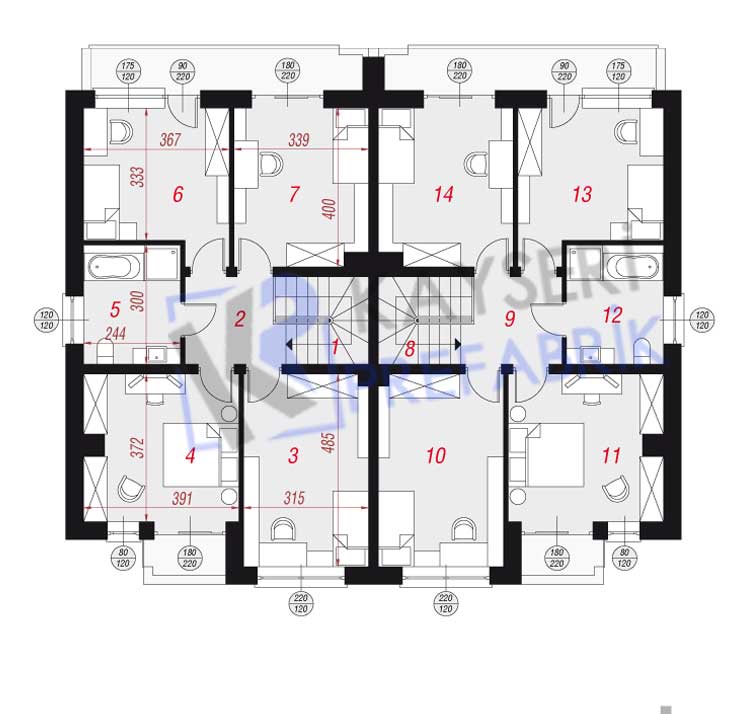 290 mt2 Butik Dubleks Prefabrik Villa - Görsel 2