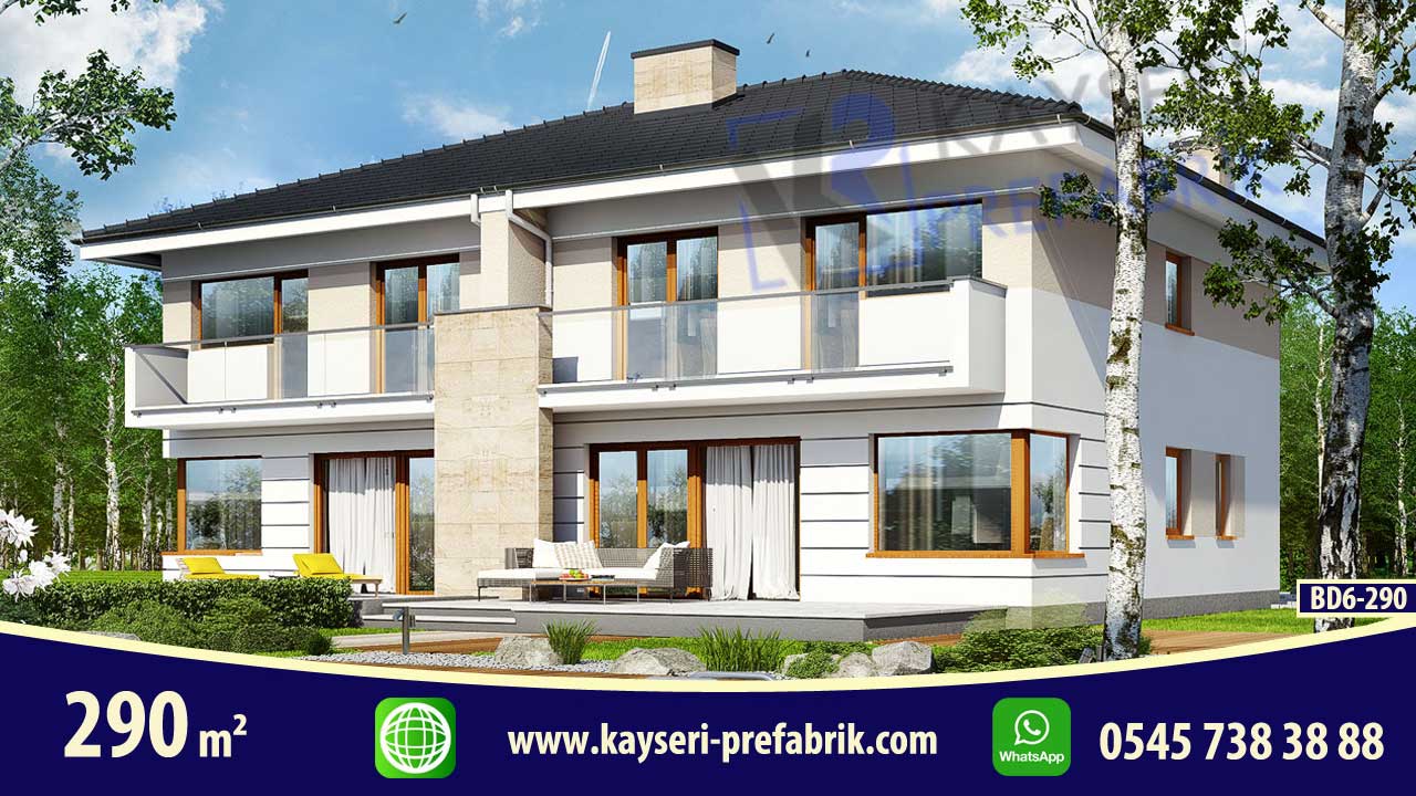 290 mt2 Butik Dubleks Prefabrik Villa