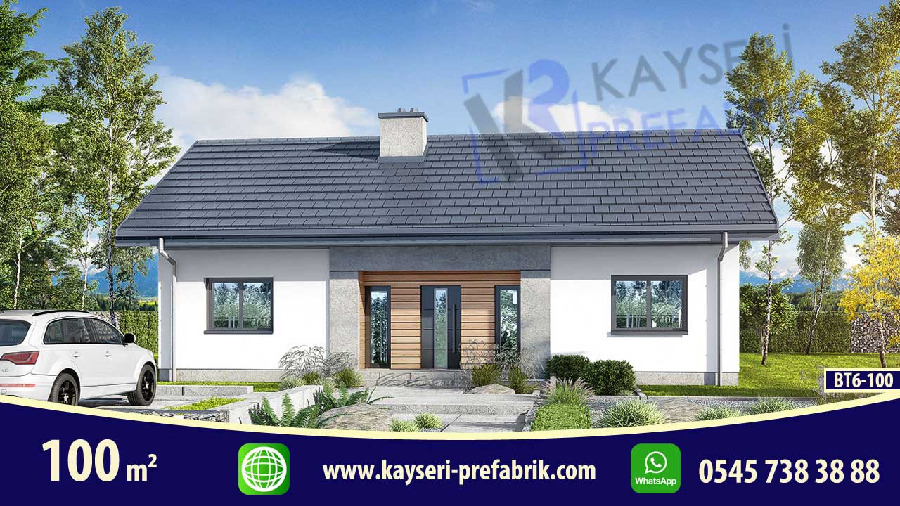 100 mt2 Butik Prefabrik Villa