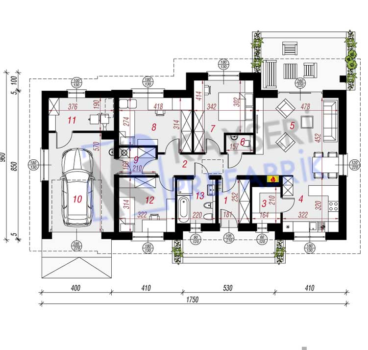 120 mt2 Butik Prefabrik Villa - Görsel 2